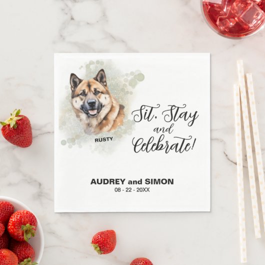 シット・ステイ祝・アキタ結婚ズ スタンダードランチョンナプキン (インサイチュ)