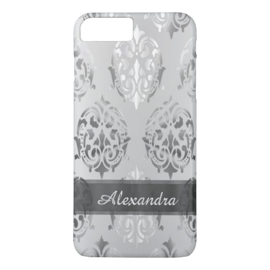 シッパーソナライズされたクエレガントシルバーグレーダマスク Case-Mate iPhoneケース (裏面)
