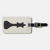 シッパーソナライズされたクシェブロンチェスの荷札 ラゲッジタグ (正面横)