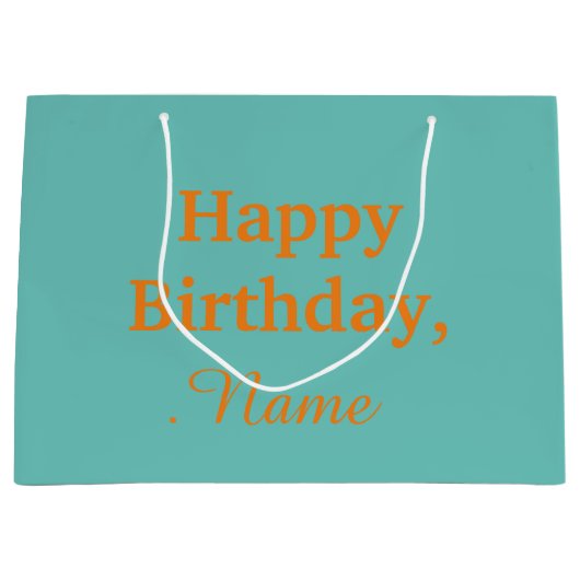 シッパーソナライズされたクモダン・ハッピー抱き枕 ラージペーパーバッグ (正面)