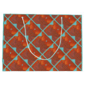 シッパーソナライズされたクモダン・ハッピー抱き枕 ラージペーパーバッグ (裏面)