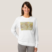 シッピングレーンが付いている世界地図 Tシャツ (正面フル)
