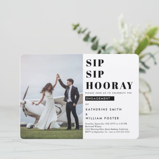 シップシップフーレイ フォトエンゲージメントパーティ 招待状 (スタンド正面)