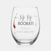 シップシップフーレイ ブライズメイド パーティー ワイン ステムなしワイングラス (裏面)