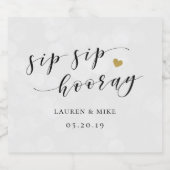 シップシップフーレイ ブライダルシャワー ウェディング ビールラベル (シングルラベル)