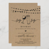 シップシップフーレイ！ ブライダルシャワー 招待状 (正面/裏面)