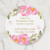 シップシップフーレイ ブラッシュ ピンク ゴールド ウォーターカラー フローラル フェイバータグ (裏面)