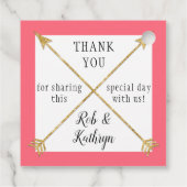 シップシップフーレイ マルガリータ アローズ ピンク ブライダル シャワー フェイバータグ (裏面)