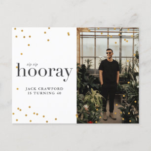 シップシップフーレイ モダン エレガント バースデーパーティー 招待状