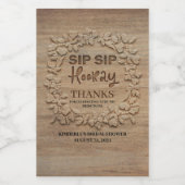 シップシップフーレイ 結婚式またはブライズシャワー ワインラベル (シングルラベル)