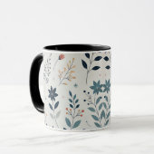 シップ・イン・ブルーム：葉の花のコーヒーマグ マグカップ (正面左)