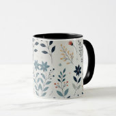シップ・イン・ブルーム：葉の花のコーヒーマグ マグカップ (正面右)