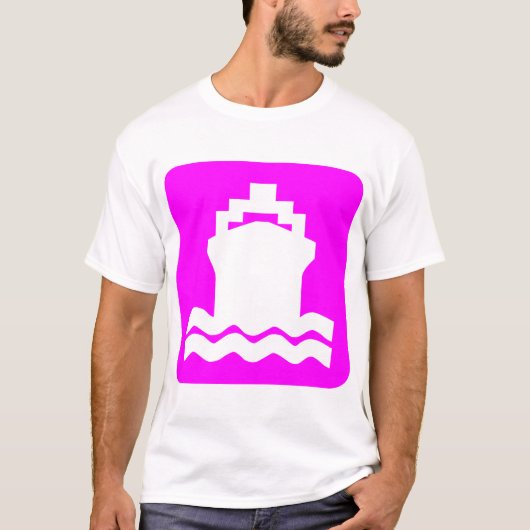 シップ シェイプ - マゼンタ Tシャツ (正面)