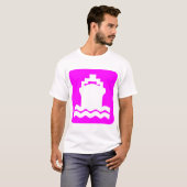 シップ シェイプ - マゼンタ Tシャツ (正面フル)