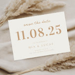 シッミニマルク結婚の日付写真なし日付を保存 セーブザデート<br><div class="desc">このシックなミニマルデザイン結婚式をパーソナライズすべての詳細で日付を保存。</div>