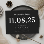 シッミニマルク結婚の日付写真なし日付を保存 セーブザデート<br><div class="desc">このシックなミニマルデザイン結婚式をパーソナライズすべての詳細で日付を保存。</div>
