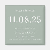 シッミニマルク結婚の日付写真なし日付を保存 マグネット (正面)