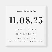 シッミニマルク結婚の日付写真なし日付を保存 マグネット (正面)