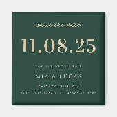 シッミニマルク結婚の日付写真なし日付を保存 マグネット (正面)