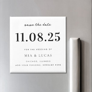 シッミニマルク結婚の日付写真なし日付を保存 マグネット