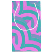 シッモダンクなピンク/緑のシボン スモールペーパーバッグ (裏面)