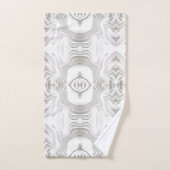 シッモダンクな濃灰色白大理石の石模様 バスタオルセット (ハンドタオル)