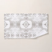 シッモダンクな濃灰色白大理石の石模様 バスタオルセット (ハンドタオル)