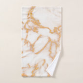 シッモダンクな白大理石フェイク金ゴールドグリッター バスタオルセット (ハンドタオル)