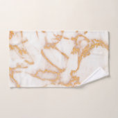 シッモダンクな白大理石フェイク金ゴールドグリッター バスタオルセット (ハンドタオル)
