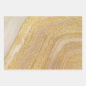 シッモダンクな白大理石金ゴールドグリッター  ラッピングペーパーシート (正面3)