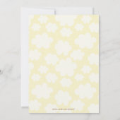 シッモダンクな緑と茶色のベビーシャワーの招待 招待状 (裏面)