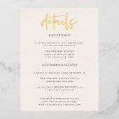 シッモダンクの結婚詳細フォイルエンクロージャカード 箔招待状ポストカード (正面)