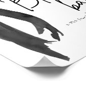 シッモダンクエレガントブラックボウ開花バー標識 ポスター (角)