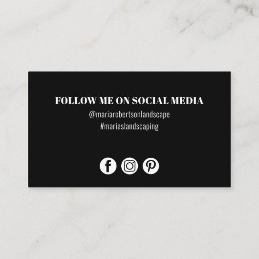 シッモダンクエレガント・バタフライ・ソーシャル・メディア 名刺 (裏面)