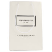 シッモダンクカスタムビジネス名プロモーションシック ミディアムペーパーバッグ (正面)