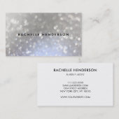 シッモダンクシルバースパークルファッション&美しい 名刺 (正面/裏面)