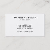 シッモダンクシルバースパークルファッション&美しい 名刺 (裏面)