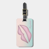 シッモダンクスタイリッシュ – 唇，パーソナライズされた ラゲッジタグ (正面縦)