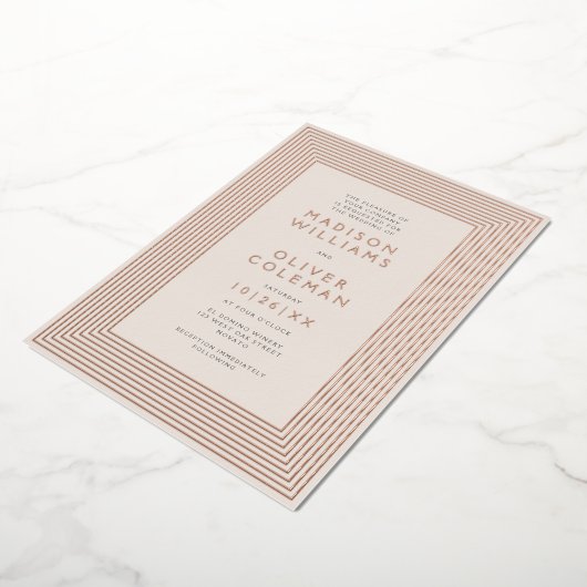 シッモダンクストライプのフレ結婚ーム実在s 箔招待状 (回転した状態)