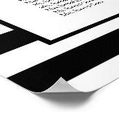 シッモダンクストライプワイドバラ結婚の座席 ポスター (角)