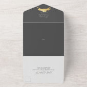 シッモダンクトロピカル金ゴールドパ結婚ームズ  オールインワン招待状 (外側)