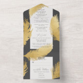 シッモダンクトロピカル金ゴールドパ結婚ームズ  オールインワン招待状 (内側)