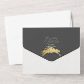 シッモダンクトロピカル金ゴールドパ結婚ームズ  オールインワン招待状 (裏面)