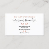 シッモダンクバラ金ゴールド睫トレンディー灰 名刺 (裏面)