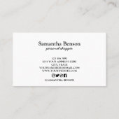 シッモダンクファッションスタイリストの個人購入者 名刺 (裏面)