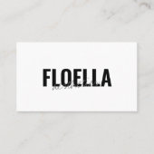 シッモダンクホワイト美容師美しいアポイントメント 名刺 (正面)