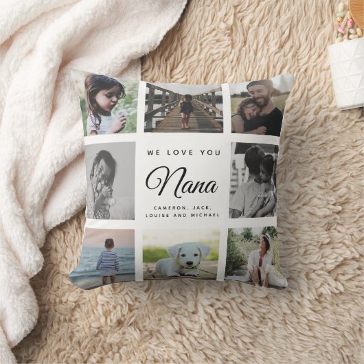 シッモダンクマザーデーナナファミリーフォトコラージュ クッション (ブランケット)