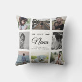 シッモダンクマザーデーナナファミリーフォトコラージュ クッション (裏面)