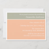 シッモダンク卒業招待状ピーチ 招待状 (裏面)