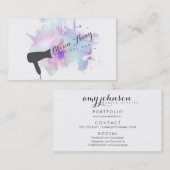 シッモダンク吹·ドライ·バー·ヘアスタグランジイリスト紫 名刺 (正面/裏面)